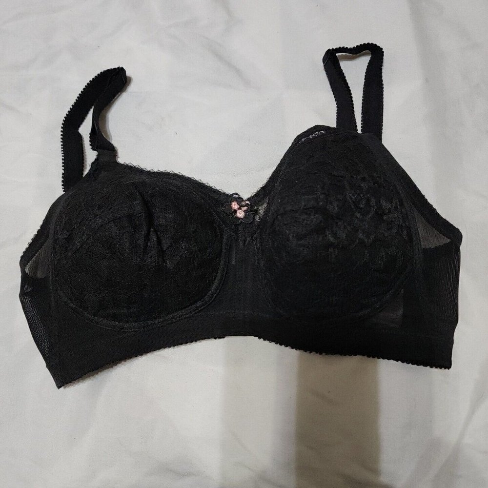 Vintage Jantzen Bra 32C Black Wireless Style 562